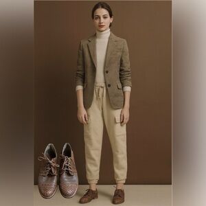 İNCİ Women’s Woven Elegant Oxfords Shoes (Brown)
